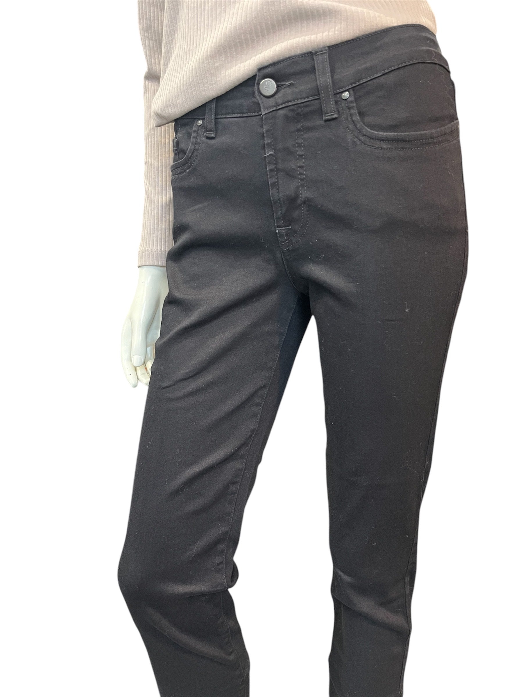 Jonny Q Jeans - Sort Capri buks med lynlås detalje