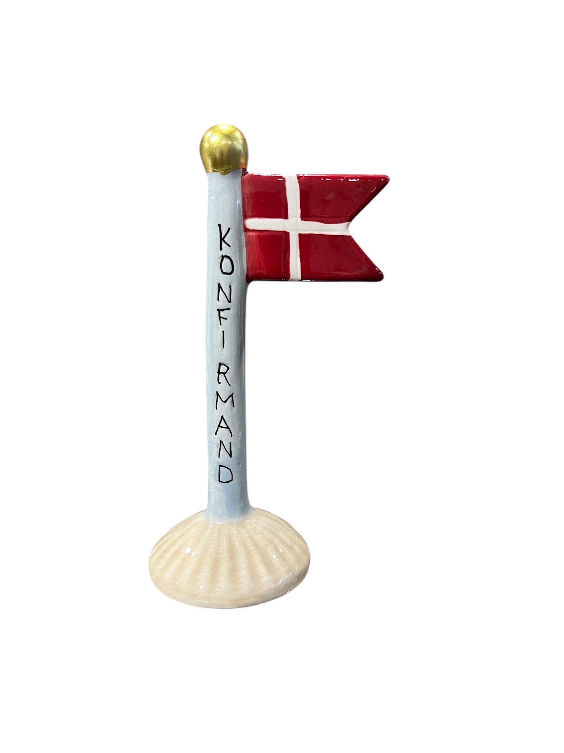 Speedtsberg - Håndlavede keramikflag - KONFIRMAND - 14 cm