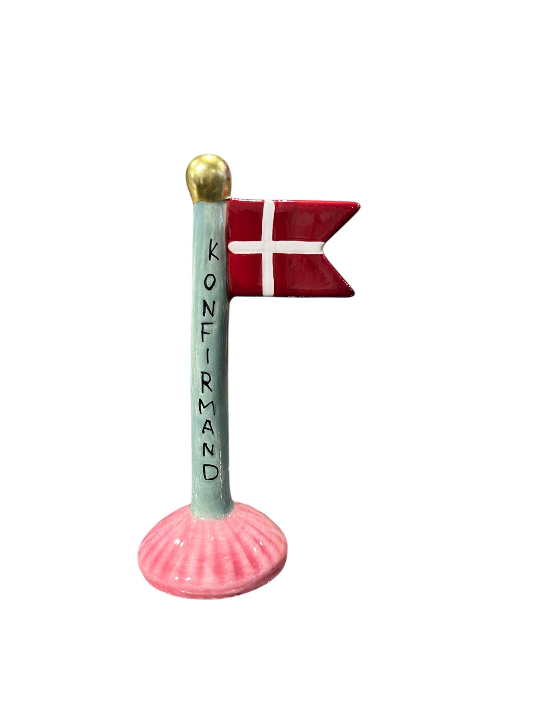 Speedtsberg - Håndlavede keramikflag - KONFIRMAND - 14 cm