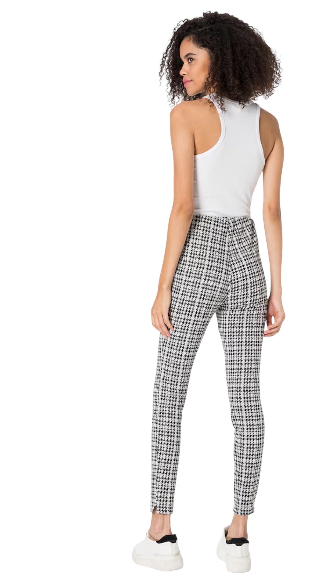 VILA - Vihoundi HW 7/8 leggings - sort/hvid tern
