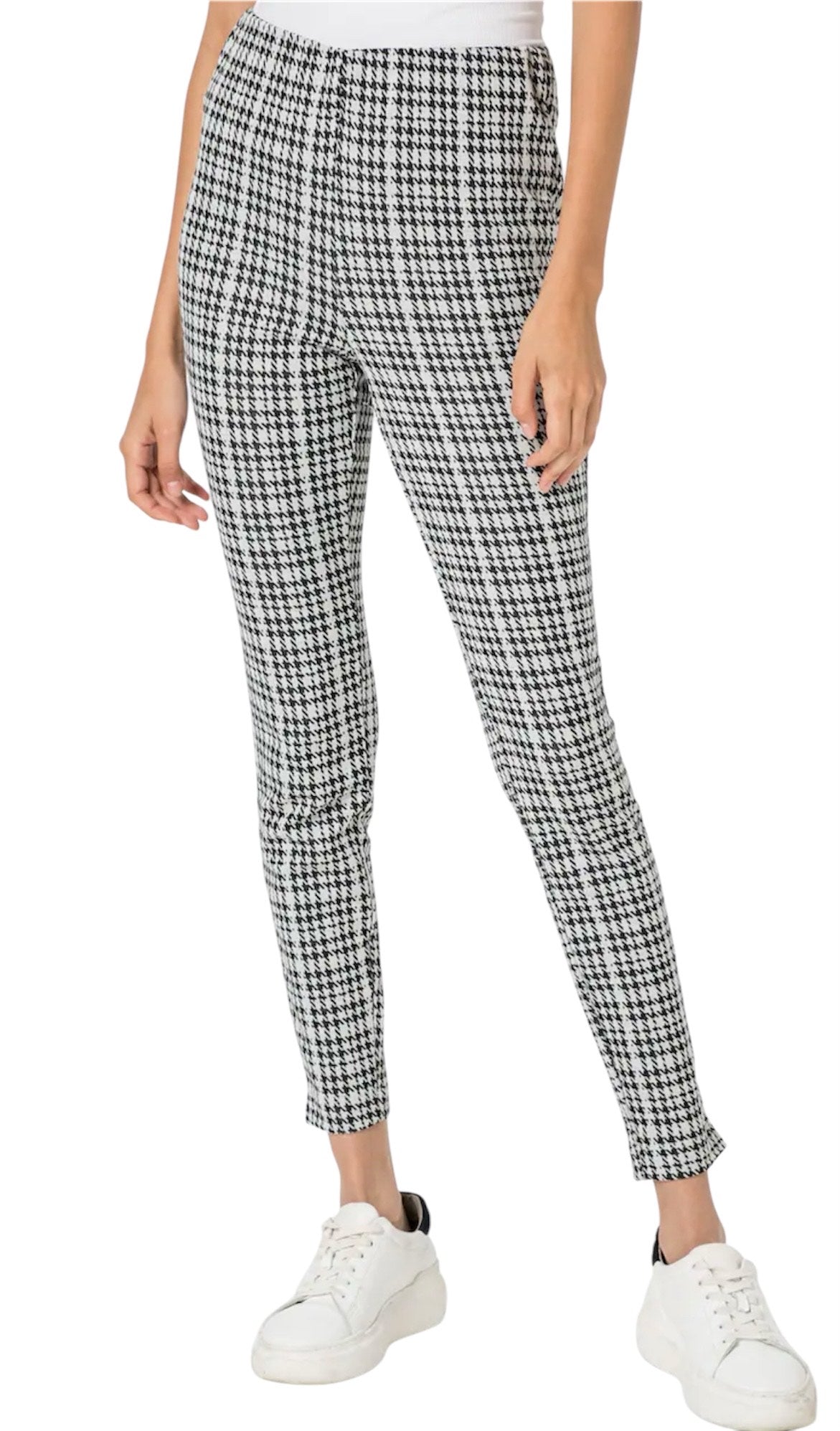 VILA - Vihoundi HW 7/8 leggings - sort/hvid tern