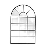 Speedtsberg - spejl med gitter – 53x81 cm – sort jern | Industrielt vægspejl