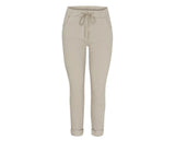 MdcKalie Pants fra Marta du Chateau – damebukser med elastik og lommer - beige