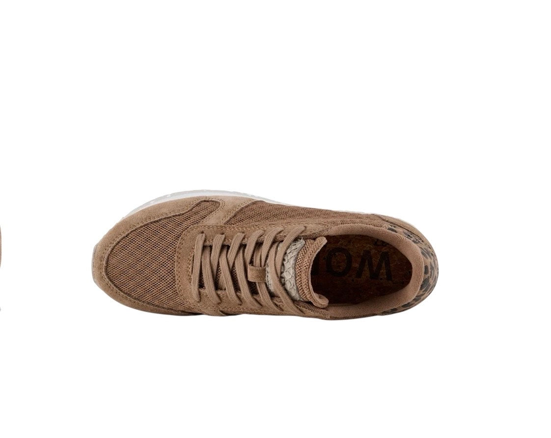 Komfortable dame sneakers i ruskind og mesh

