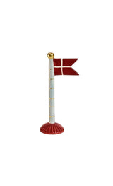 Håndlavet keramikflag 19 cm – Speedtsberg – Dansk flag i keramik til bordpynt & fest
