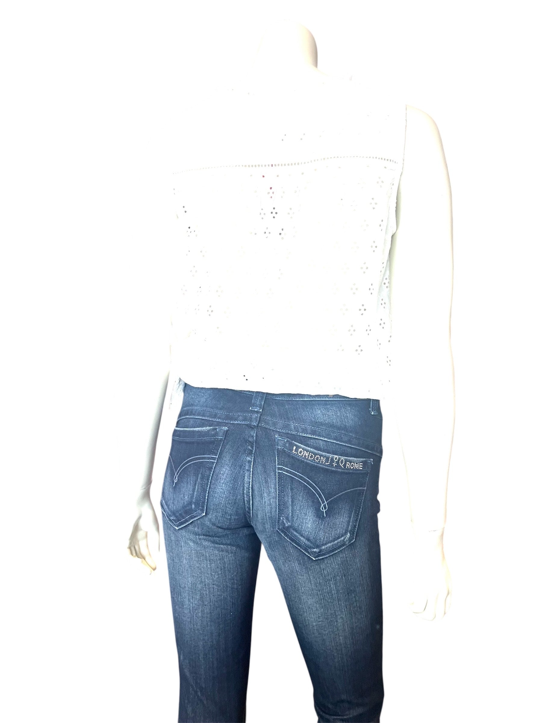 Jonny Q capri jeans med flamed vask