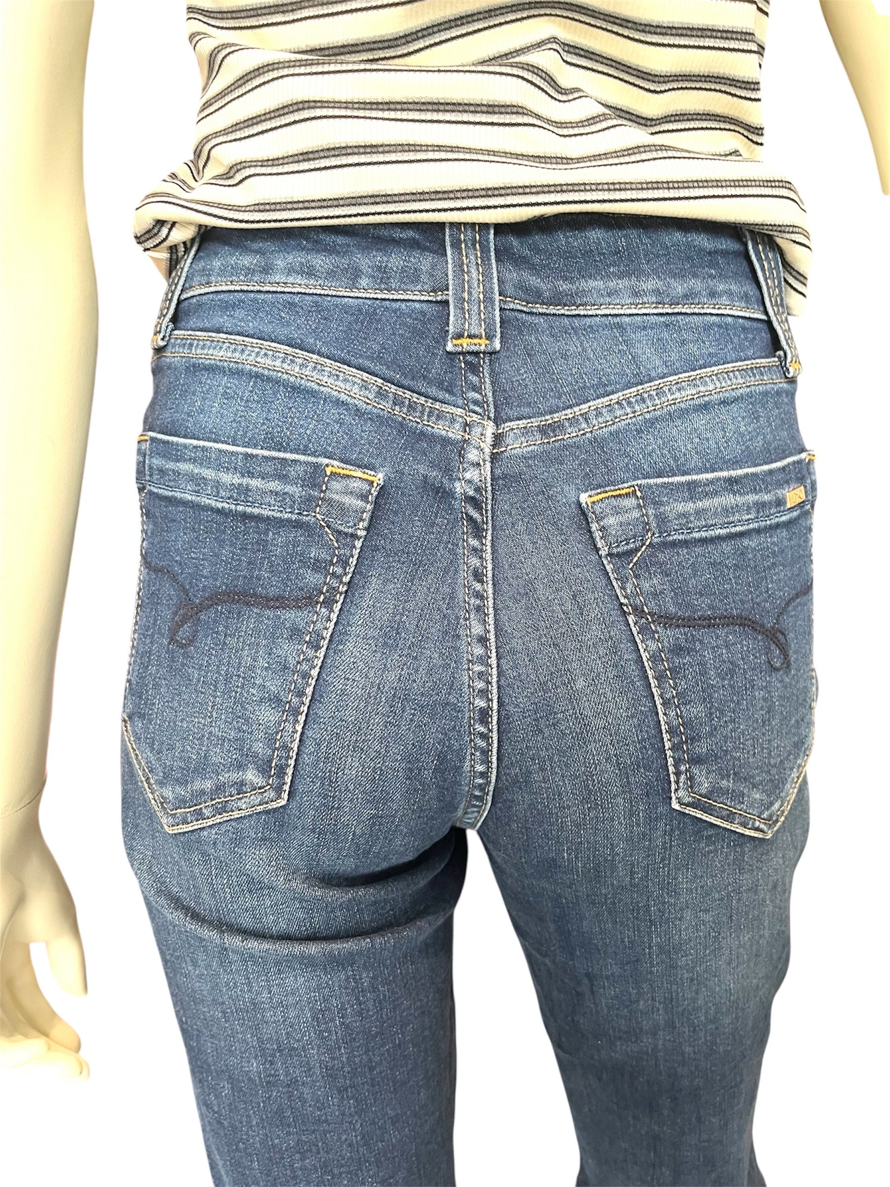 Slankende damejeans i mørk forvasket denim – Jonny Q X-Fit Catherine P682AC