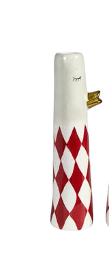 Speedtsberg Vase And 222581 | Håndmalet Keramikvase 2 varianter - Rød/Hvid/Guld