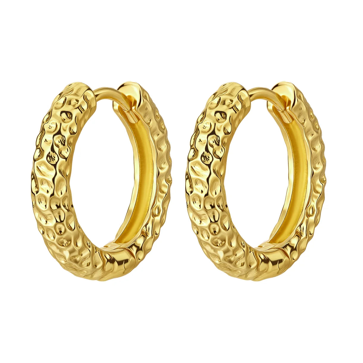 Zefina Denmark Puk L forgyldte hoops 2 cm