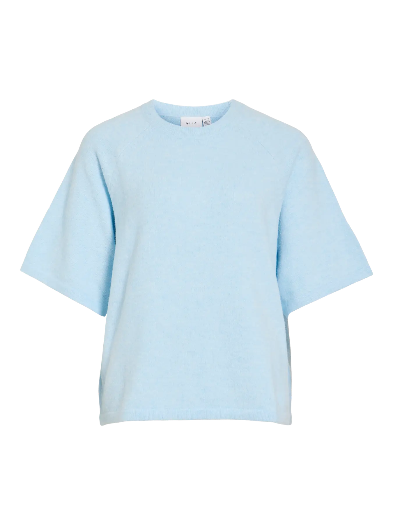 VILIGA 2/4 O-Neck Knit Top fra VILA i farven Nantucket Breeze Melange set forfra