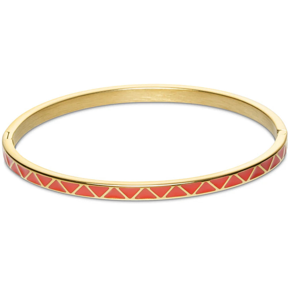 Elegant orange og guld armbånd til kvinder