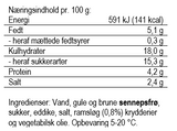 Dansk ramsløg sennep i rustik glas ingrediensliste