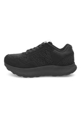 WODEN Mathilde Crystal WL639 – sort sneaker med krystal-detaljer