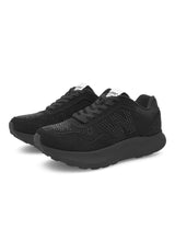 WODEN Mathilde Crystal WL639 – sort sneaker med krystal-detaljer