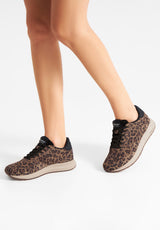 WODEN Nicoline Leo WL657 – ruskindssneaker med leopardprint