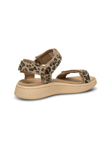 Woden - Line Sandal Suede - Leopard
