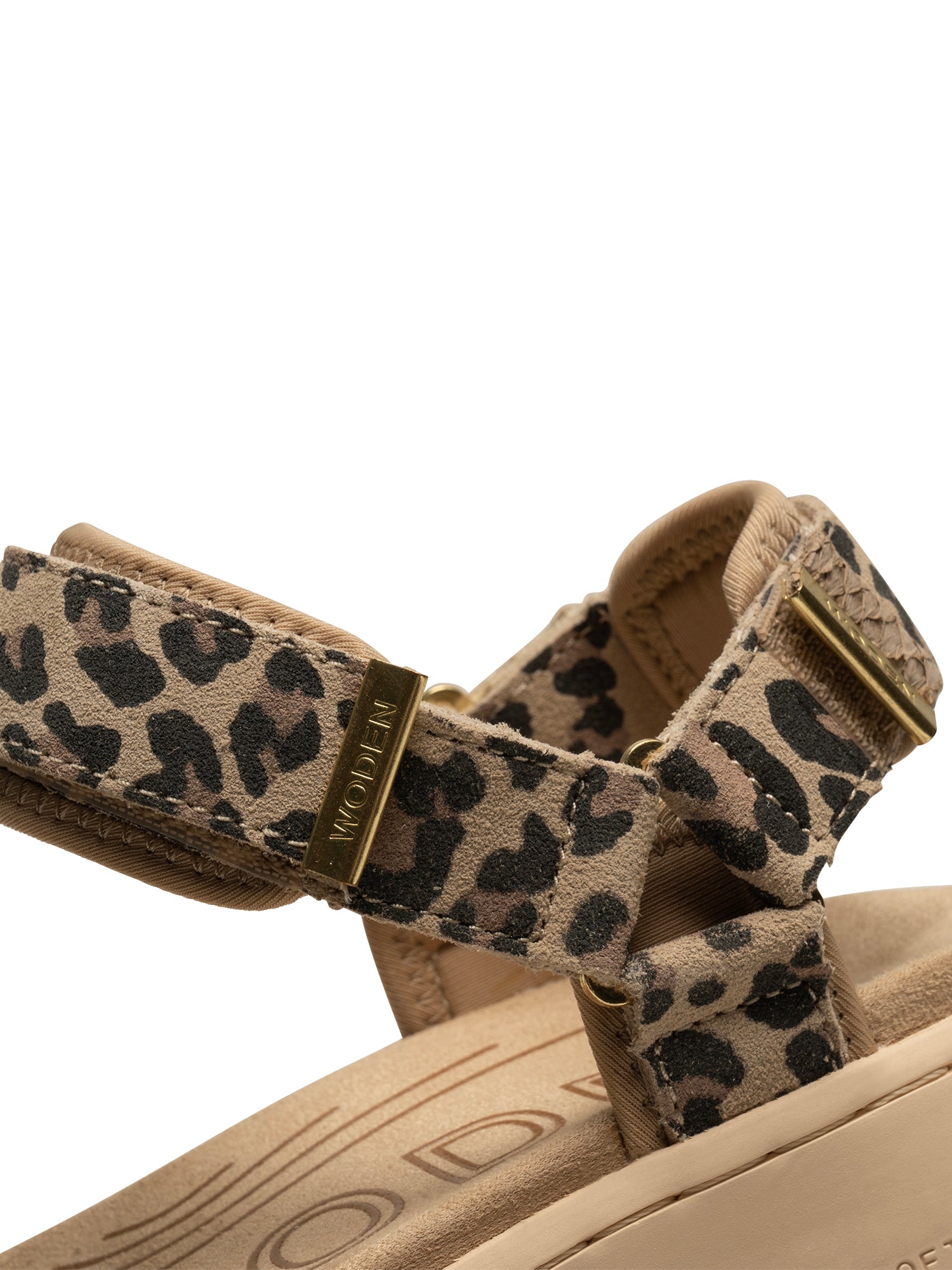 Woden - Line Sandal Suede - Leopard