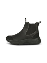 WODEN Siri Waterproof WL957 i Black/Black – vandtæt gummistøvle med tracksål og Natural Soft