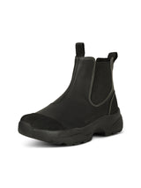 WODEN Siri Waterproof WL957 i Black/Black – vandtæt gummistøvle med tracksål og Natural Soft