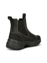 WODEN Siri Waterproof WL957 i Black/Black – vandtæt gummistøvle med tracksål og Natural Soft