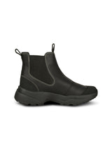 WODEN Siri Waterproof WL957 i Black/Black – vandtæt gummistøvle med tracksål og Natural Soft