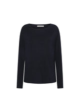 Mansted NECTARINE strik i 63 Navy – front, halvpatent