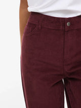 VIGUNA HW Corduroy Pants fra VILA i farven Plum Wine set forfra