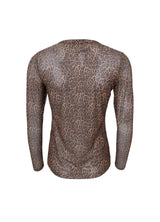 Kamma Mesh Blouse med leopardprint fra Black Colour