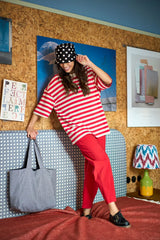 Black Colour BCBEATE barrel bukser i rød til dame