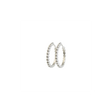Zefina Bubbles forsølvede/rhodinerede øreringe med bubble-struktur, 2 cm