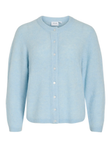 VILA blå meleret strik cardigan Nantucket Breeze Melange med knapper