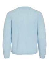 VILA blå meleret strik cardigan Nantucket Breeze Melange med knapper