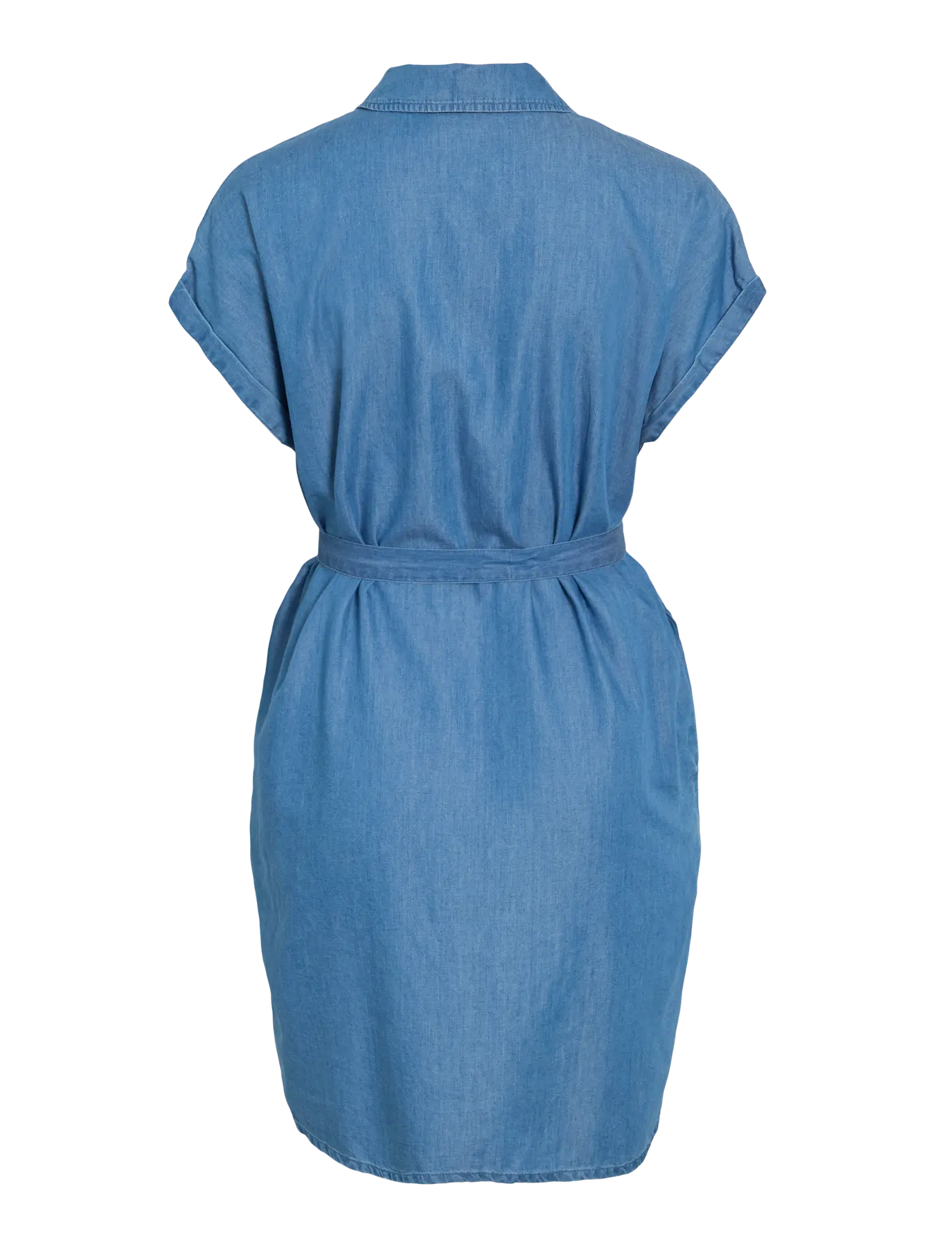 VILA VINORI skjortekjole medium blue denim