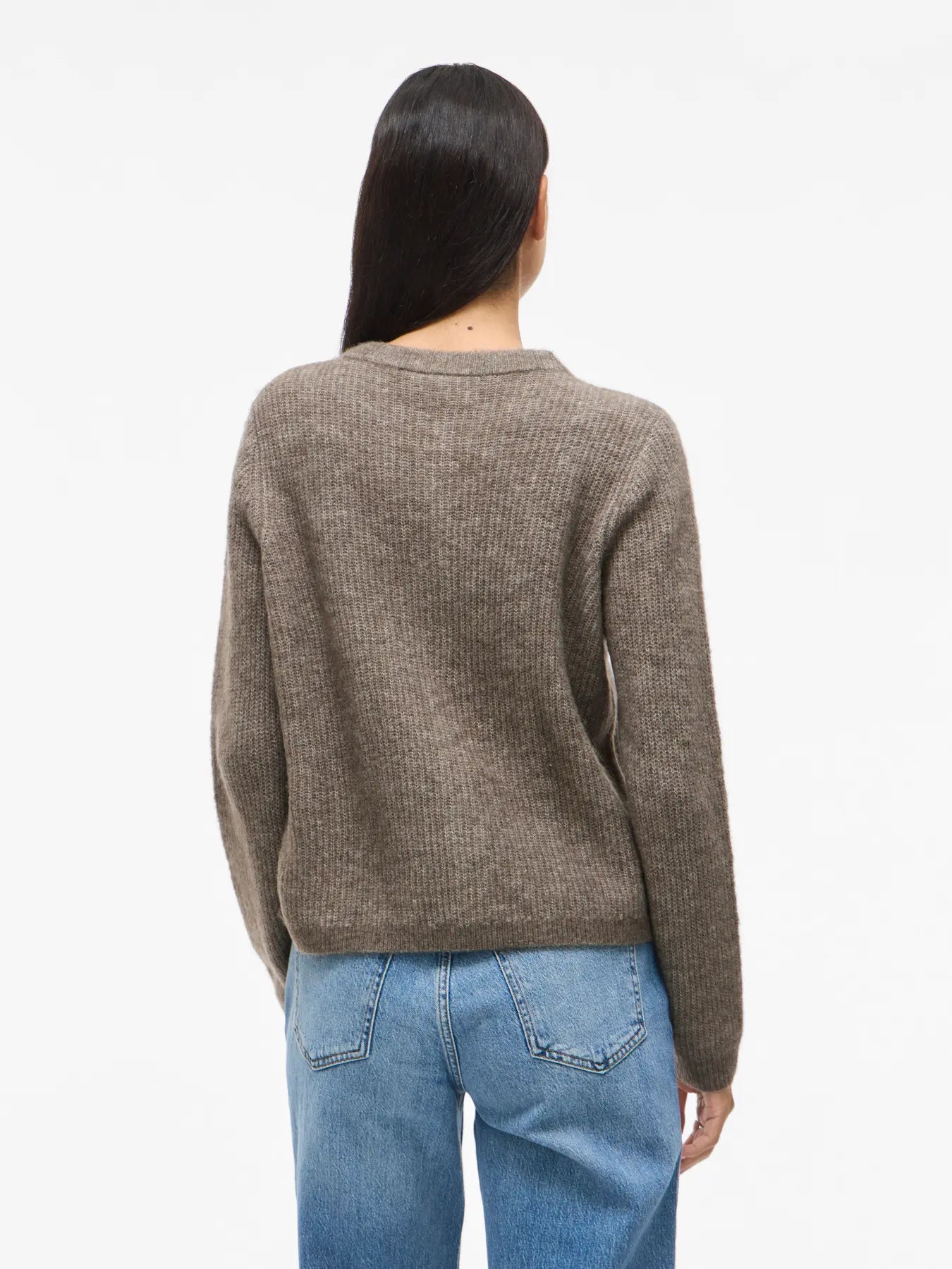 Bagfra: VILA VILORY knitted cardigan – melange look og regular pasform