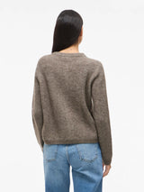 Bagfra: VILA VILORY knitted cardigan – melange look og regular pasform