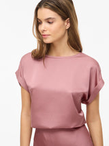 VIELLETTE satin top fra VILA i Nostalgia Rose