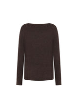 NECTARINE pullover – ryg og pasform, 29 Dark Brown (kort foran, længere bagpå)