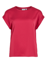 Farverig satin bluse med moderne look