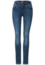 Stretchy indigo denim med smalle ben – Street One York