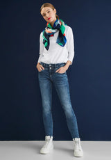 Stretchy indigo denim med smalle ben – Street One York
