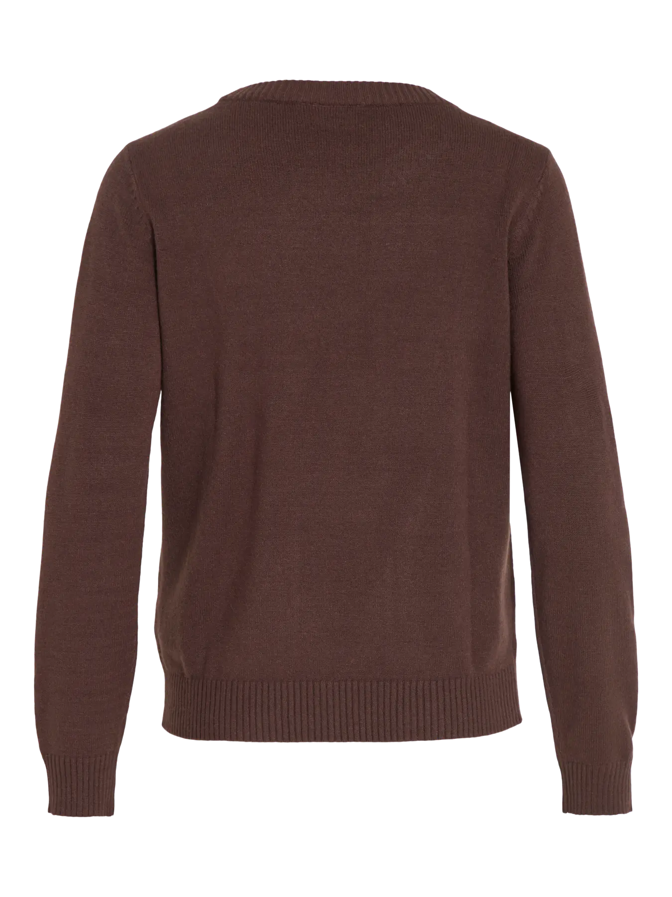 VIRIL ryg/side – regular fit hverdagsstrik i brun