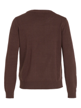 VIRIL ryg/side – regular fit hverdagsstrik i brun