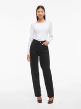High waist straight jeans fra VILA med 90’er fit