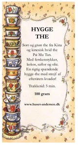 Hygge Te 100 g fra Huset Andersen i brun pose med guldclips