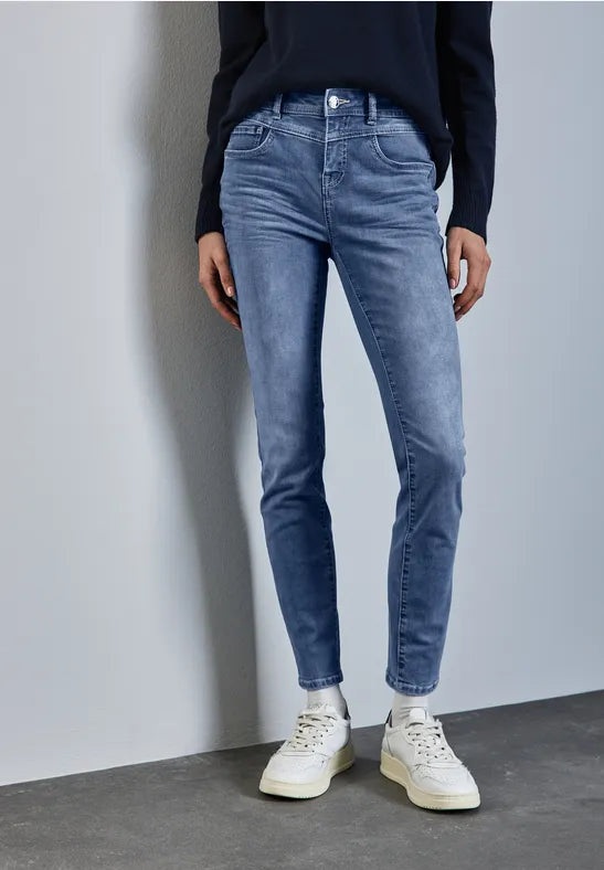 Street One York HW 378424 i Light Blue – slim fit, high waist, L30