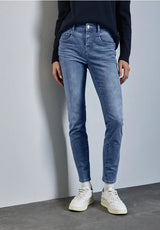 Street One York HW 378424 i Light Blue – slim fit, high waist, L30