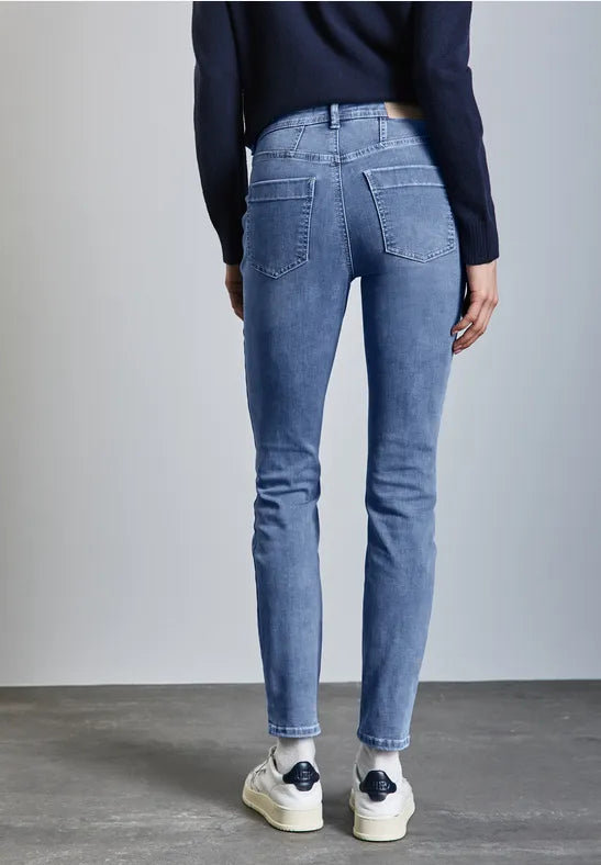 Street One York HW 378424 i Light Blue – slim fit, high waist, L30