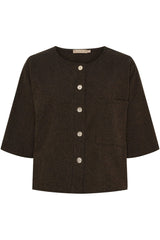 Marta du Chateau MdcTamara Jacket 6878 i brun – kort jakke med striber og knapper