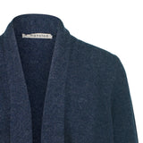 Mansted MITTY cardigan i soft blue – lang åben lammeulds-cardigan med lommer (23214)
