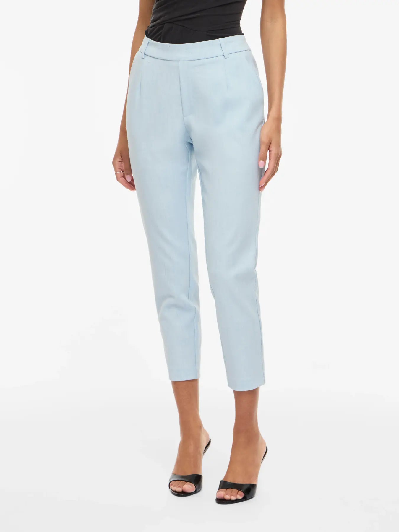 Vivarone slim fit bukser nantucket breeze melange fra VILA